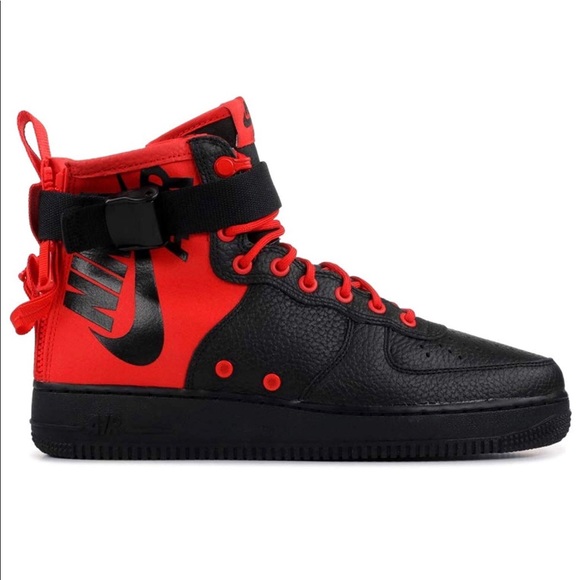 Sf Af1 Mid - Nike - Size 9 Men’s- Black/Red New!!! - Picture 2 of 5
